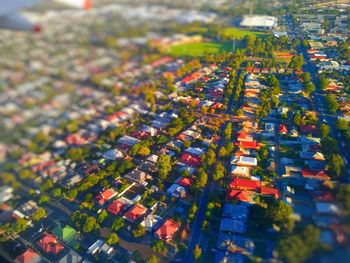 High angle view of cityscape