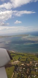 Aerial view of landscape against sky