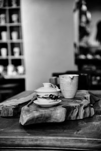 Close-up of food on table