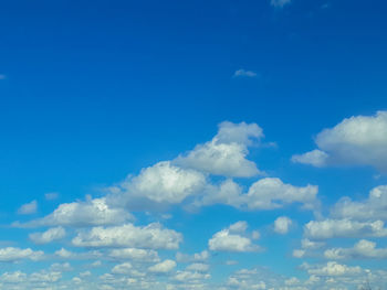 Low angle view of clouds in blue sky
