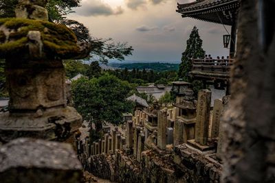 Old ruins of temple against sky