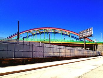 Built structure against clear blue sky