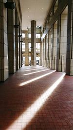 Empty corridor of building