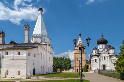 Churches on the territory of holy dormition monastery, staritsa, russia