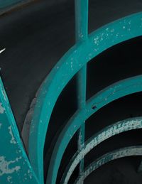 Full frame shot of blue metallic structure