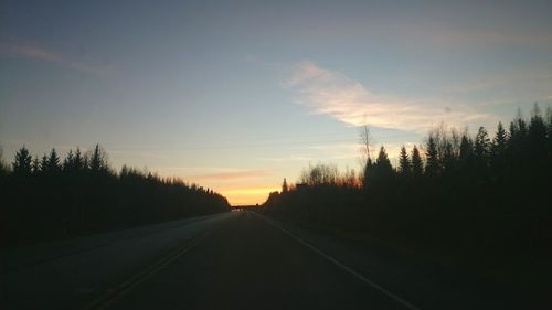 Country road at sunset