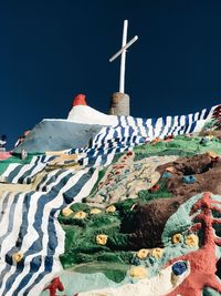 View of traditional building against clear sky