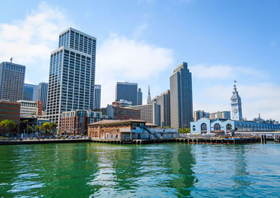 View of city at waterfront