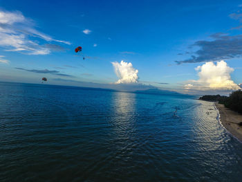 Scenic view of seascape against sky