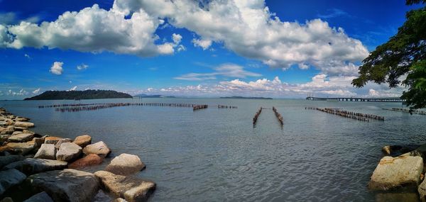 Panoramic view of sea against sky