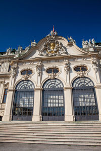 Detail of the upper belvedere palace in a beautiful early spring day