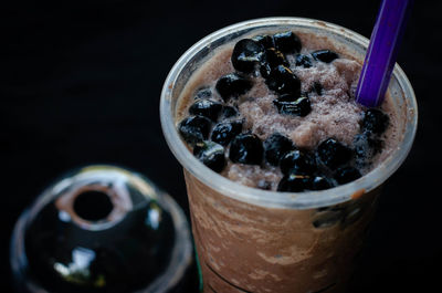 Close-up of coffee in glass