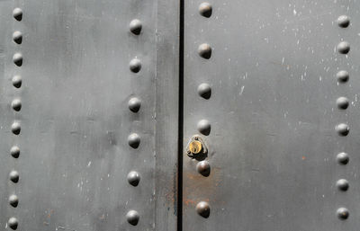 Full frame shot of metal door
