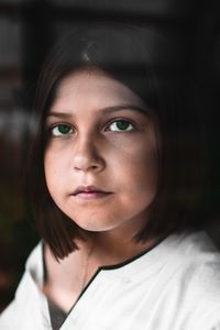 Close-up portrait of young woman