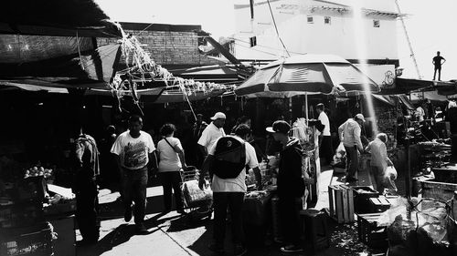 View of market stall