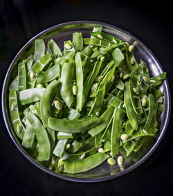 High angle view of food in bowl