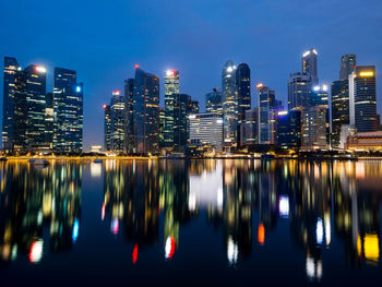 Illuminated city at night