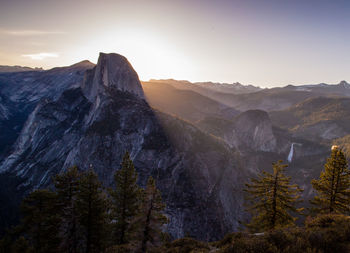 Scenic view of rocky mountains against sky