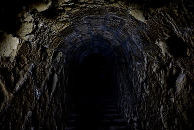 Close-up of cave in tunnel