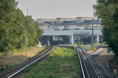 Railroad tracks against sky