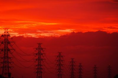 Low angle view of sky at sunset