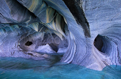 Full frame shot of rock formation in sea