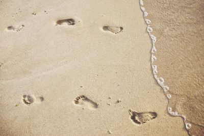 Foot track in sand