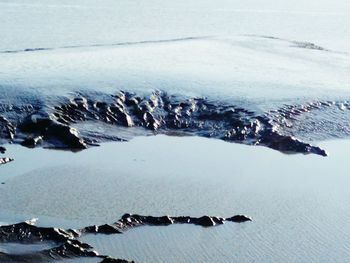 Scenic view of frozen sea against sky