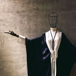 Clothes hanging on wall