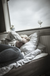 Mature woman in bed, ronneby, blekinge, sweden