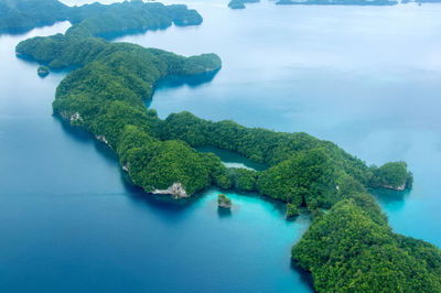 Scenic view of islands in palau