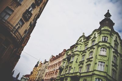 Low angle view of buildings against sky