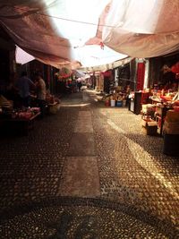 View of market stall