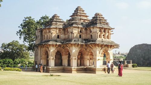 Tourists at a temple