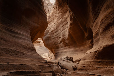 Rock formation in cave