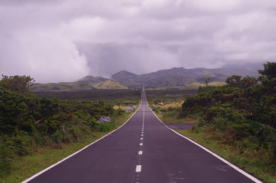 Road amidst landscape against sky