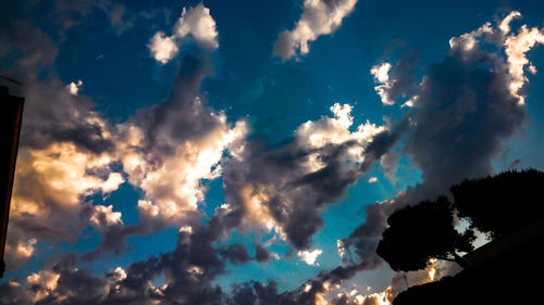 Low angle view of blue sky