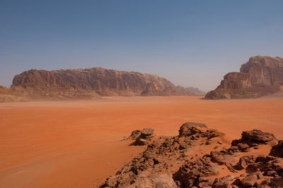 Scenic view of desert against sky