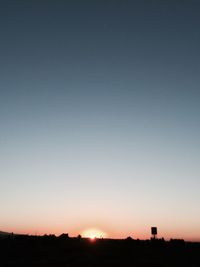 Silhouette landscape at sunset