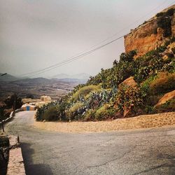 Road passing through mountains