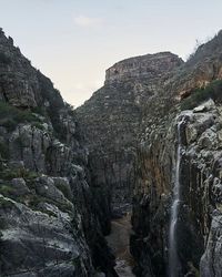 Scenic view of rocky mountains