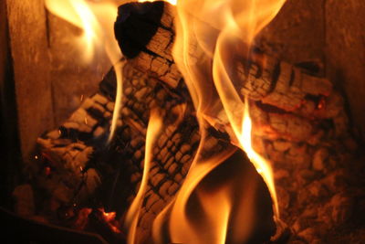 Close-up of bonfire