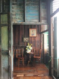 Interior of abandoned house