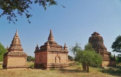 View of temple building against sky