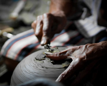 Close-up of man working