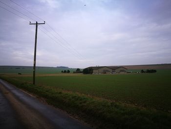 Agricultural field against sky