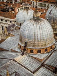 Low angle view of buildings in city