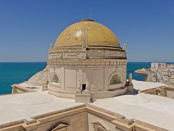 Low angle view of building against clear sky