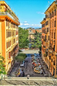 Road in city against sky