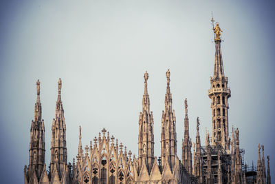 Panoramic view of temple building against sky